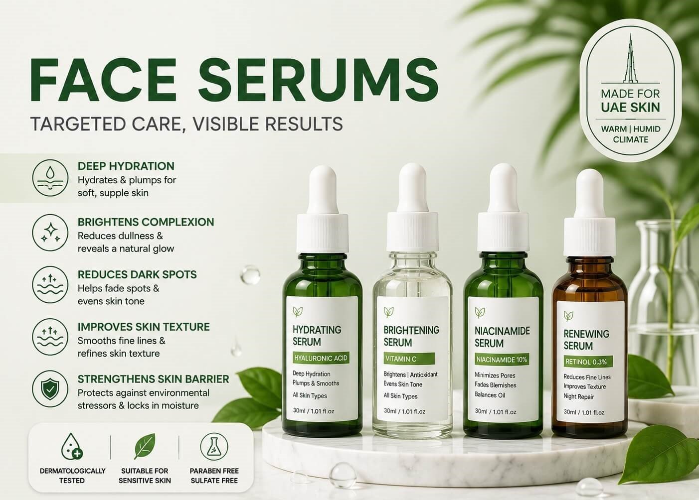 Face serums banner