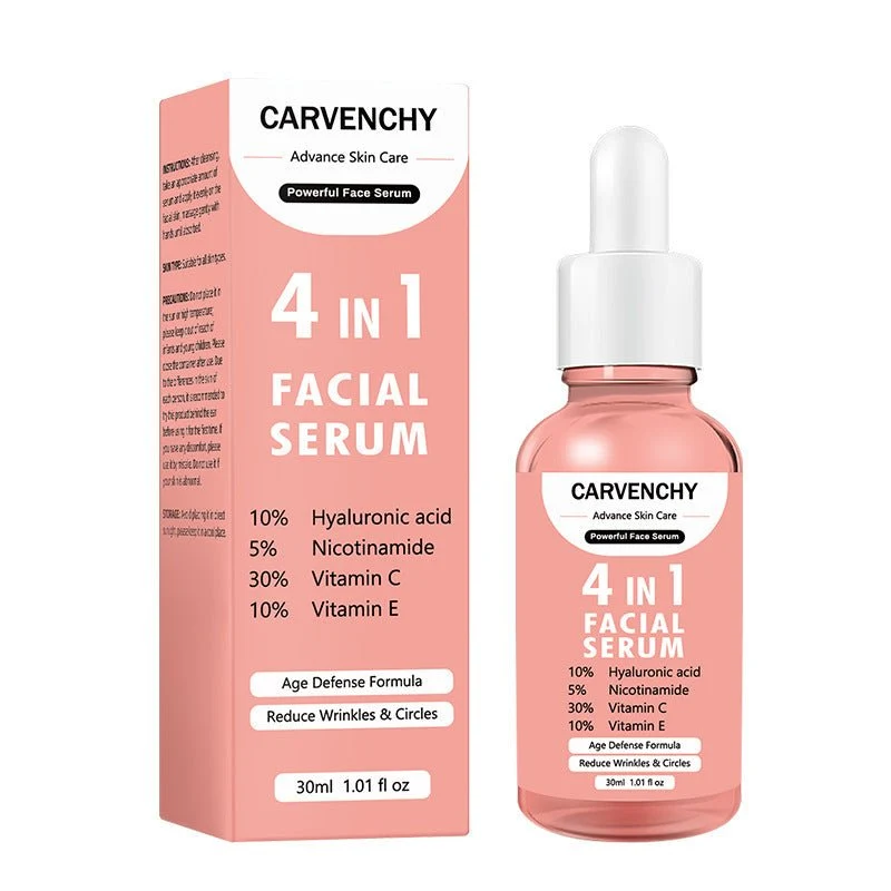 CARVENCHY 4-in-1 Facial Serum – Hyaluronic Acid, Niacinamide, Vitamin C & Vitamin E (30ml)