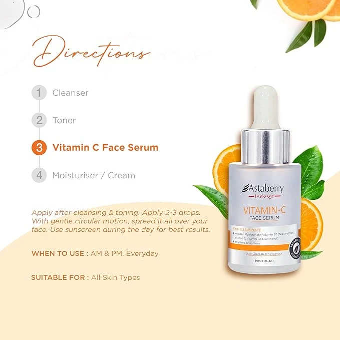 Astaberry Indulge Vitamin-C Face Serum – Skin Illuminate (30 ml)