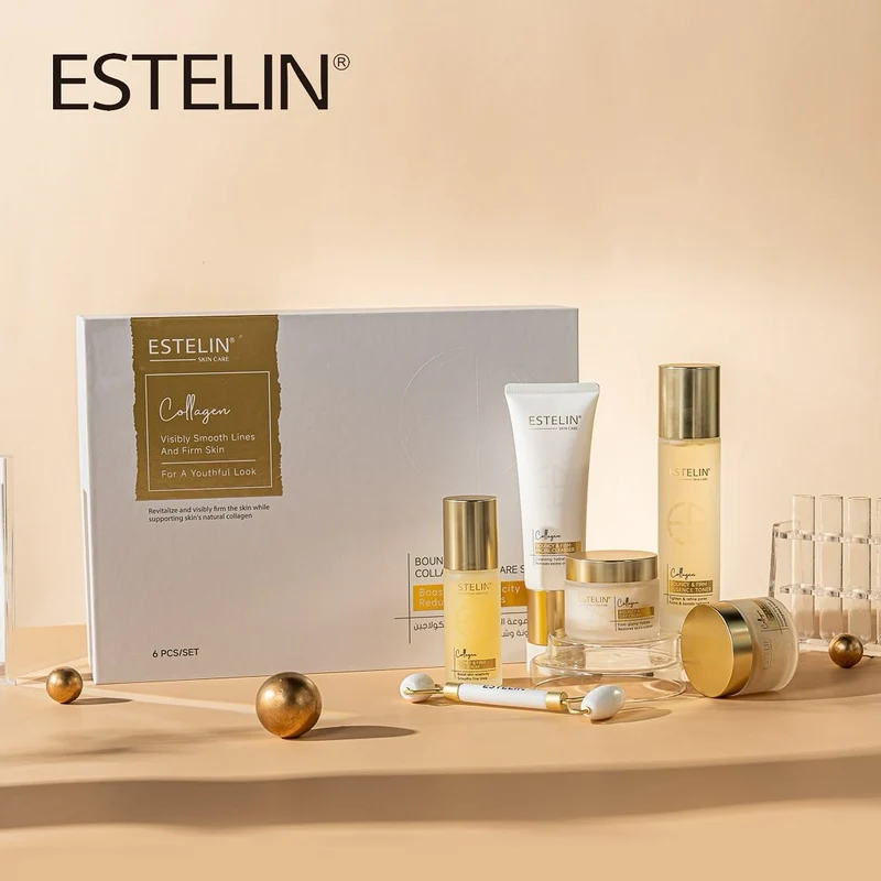ESTELIN Bouncy & Firm Collagen Anti-Aging Skincare Set – 6-Piece Facial Care Kit