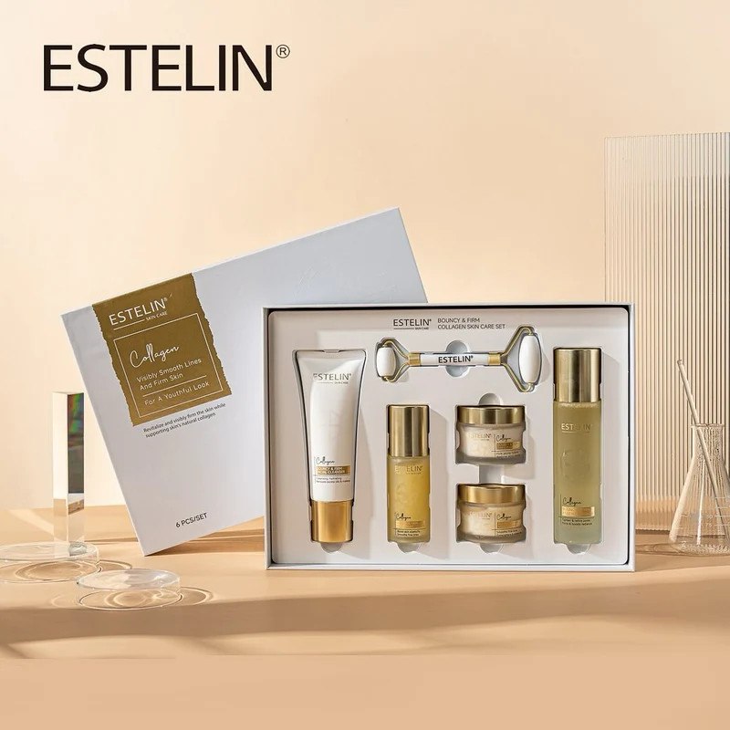 ESTELIN Bouncy & Firm Collagen Anti-Aging Skincare Set – 6-Piece Facial Care Kit