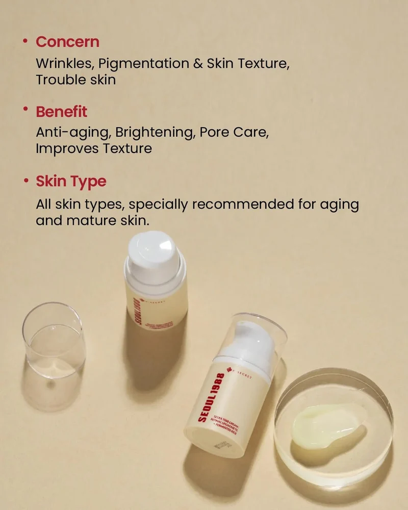 K-SECRET SEOUL 1988 Retinal Liposome 1% + Fermented Rice Anti-Aging Face Cream 50ml
