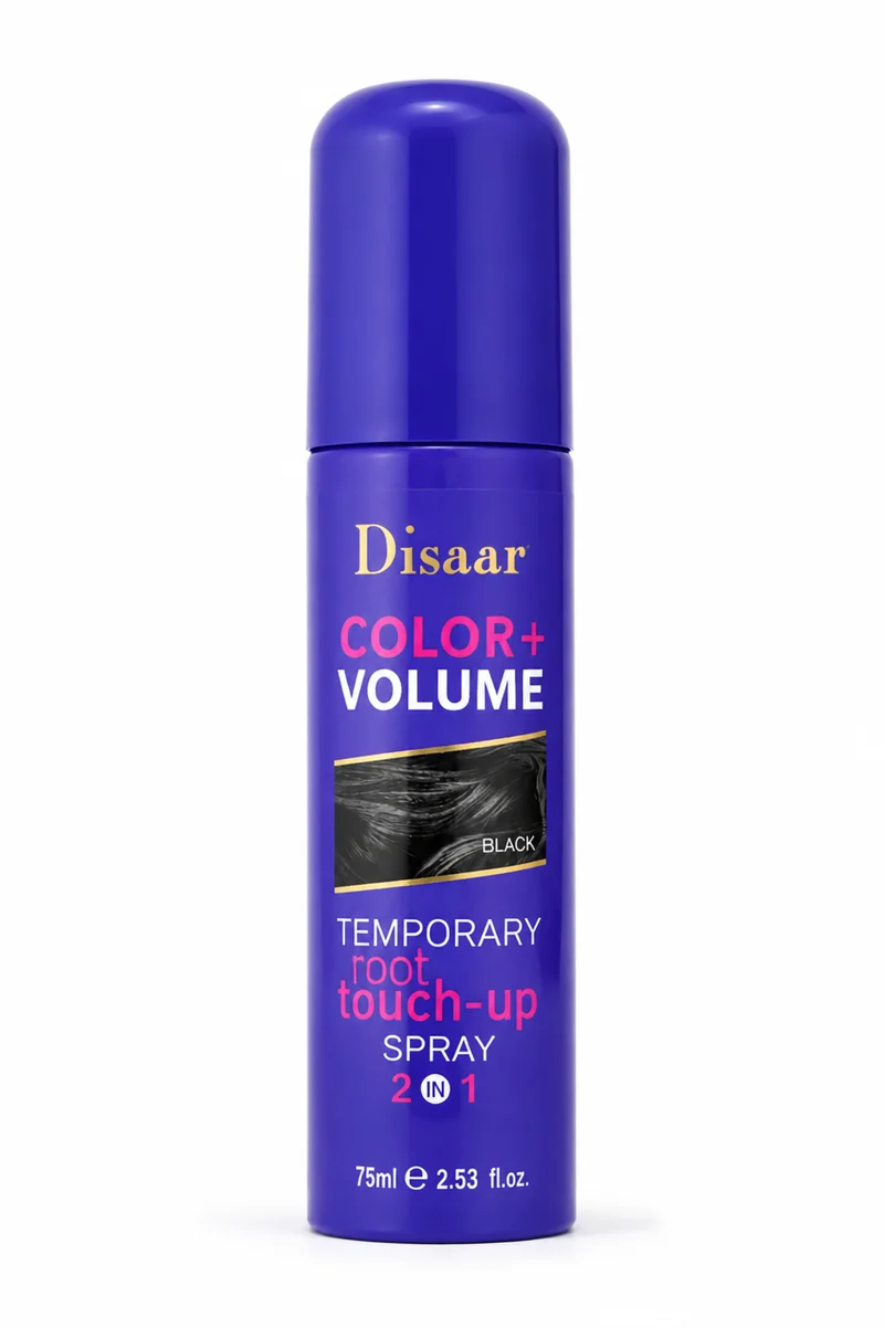 Disaar Color + Volume Temporary Root Touch-Up 2-in-1 Spray (Black)