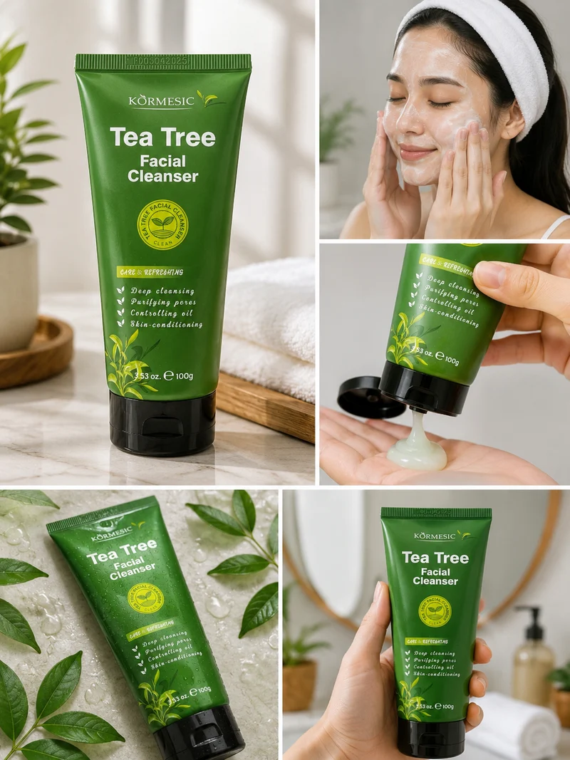 KORMESIC Tea Tree Facial Cleanser – Care & Refreshing (100g / 3.53 oz)