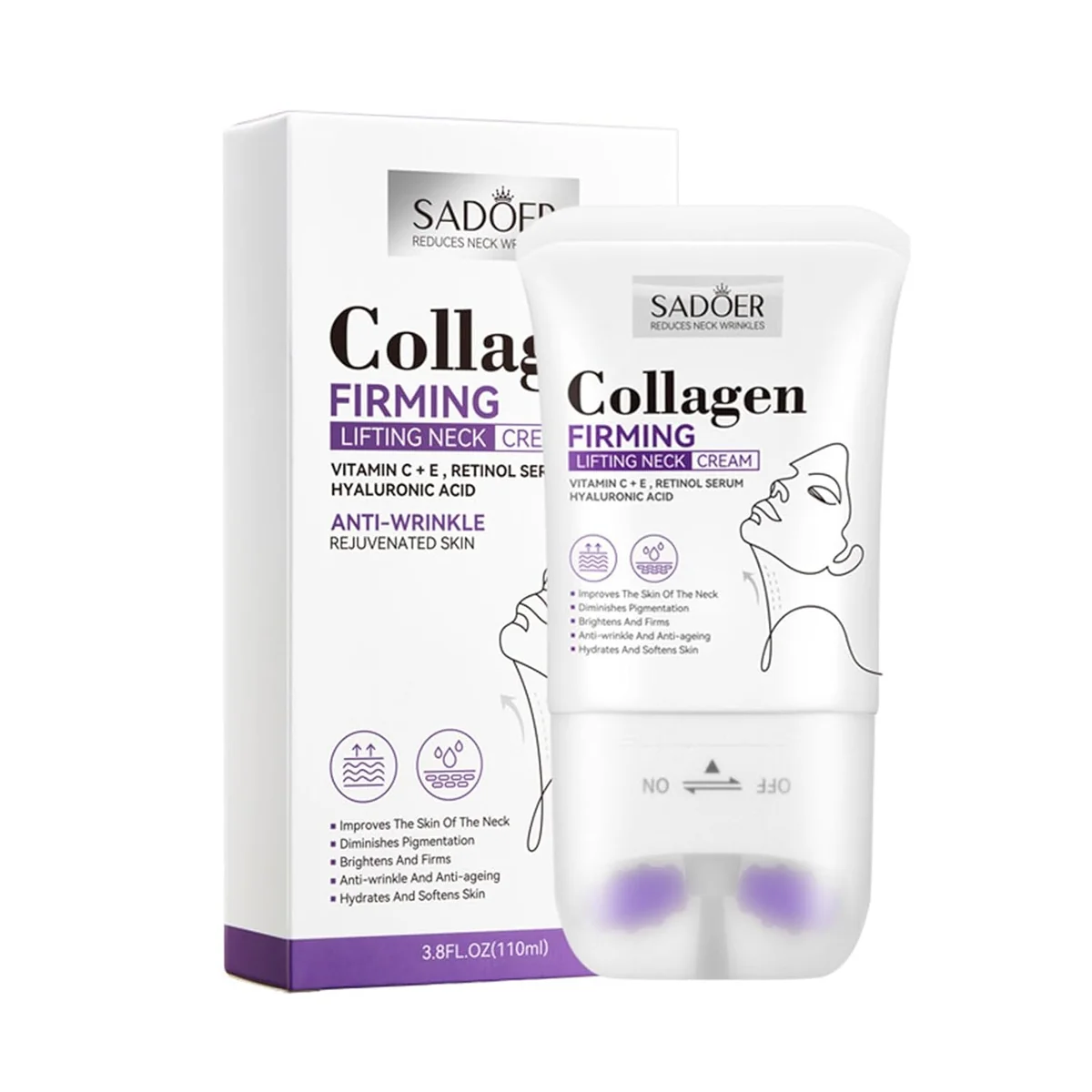 SADOER Collagen Firming Lifting Neck Cream (3.8 fl oz / 110ml)
