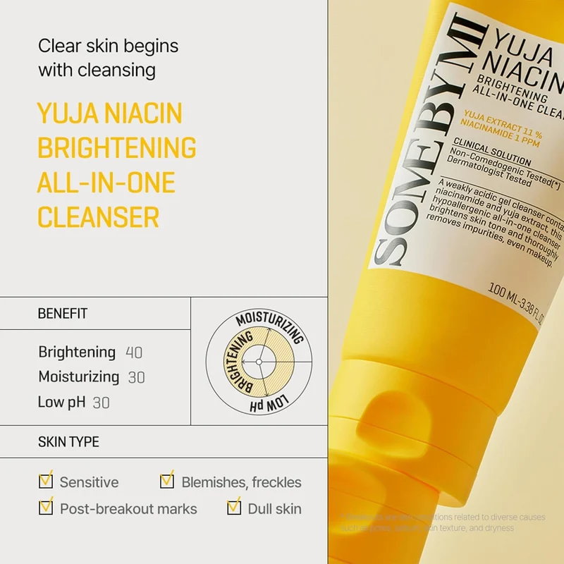 SOME BY MI Yuja Niacin Brightening All-In-One Cleanser