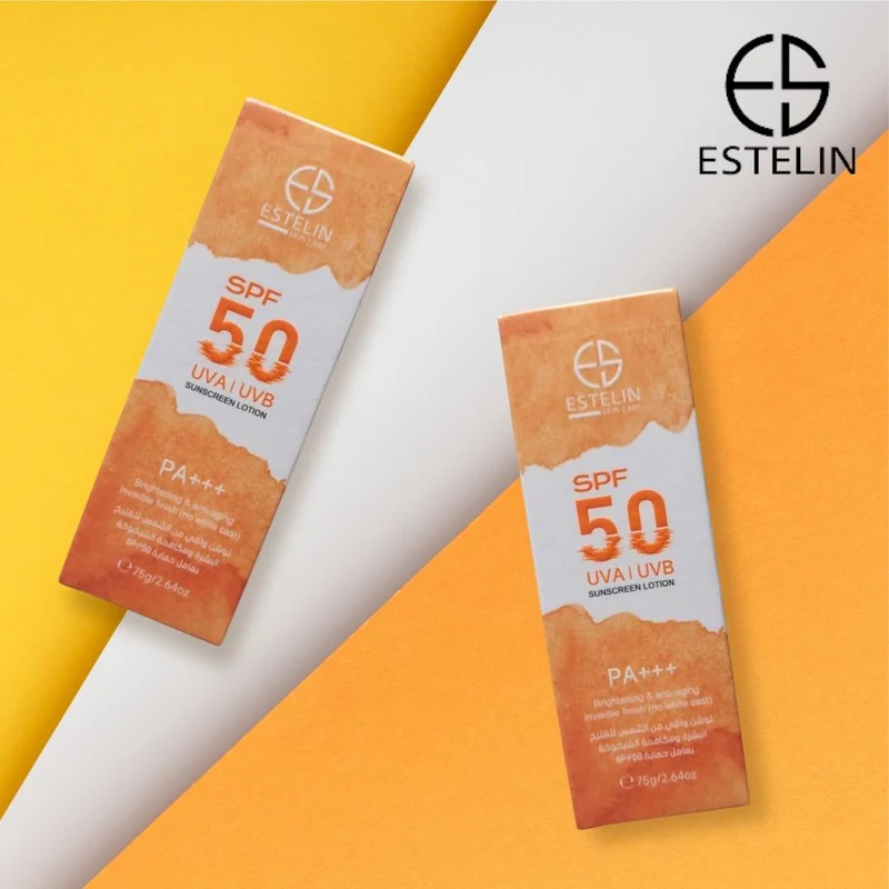 Estelin SPF 50 PA+++ Brightening & Anti-Aging Sunscreen Lotion (75g / 2.64 oz)