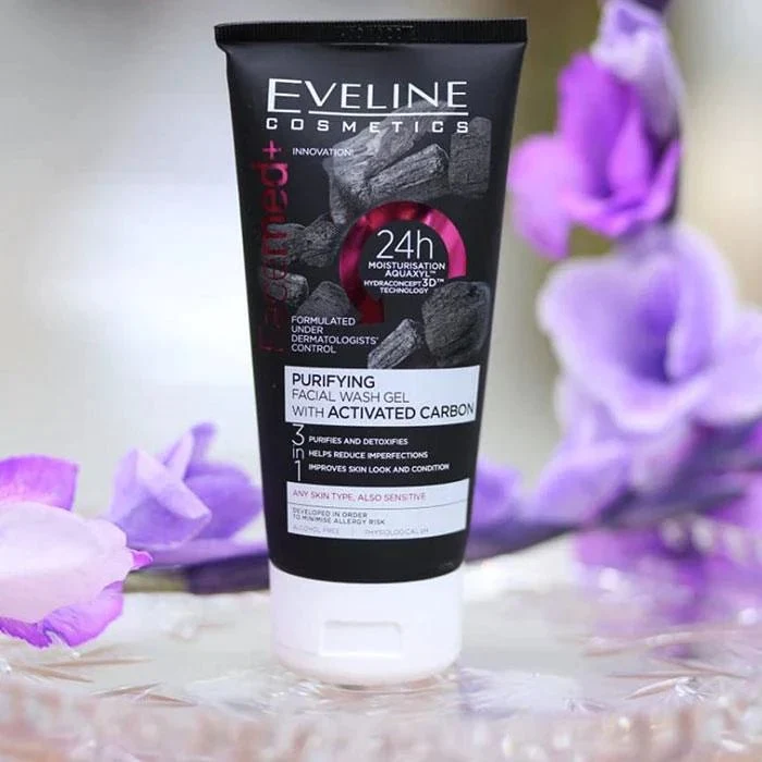 Eveline Cosmetics Facemed+ Purifying Facial Wash Gel with Activated Carbon