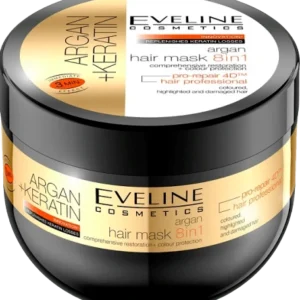 Eveline Cosmetics Argan + Keratin Hair Mask 8in1