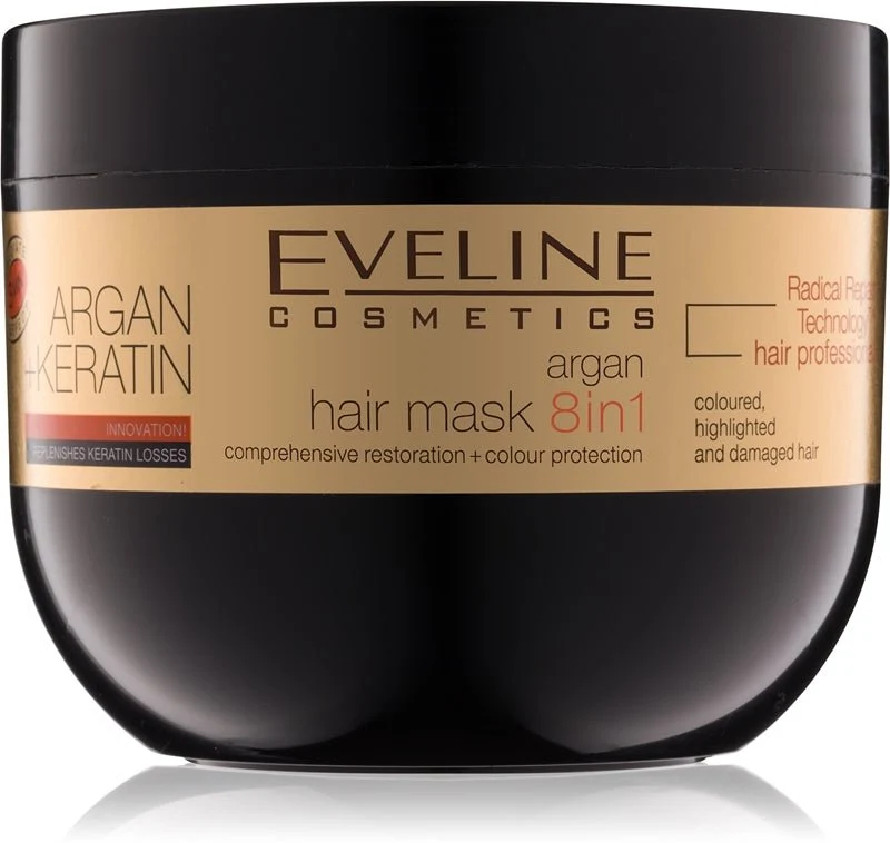 Eveline Cosmetics Argan + Keratin Hair Mask 8in1