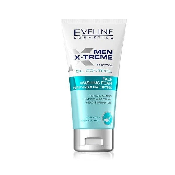 Eveline Cosmetics Men X-Treme Oil Control Face Washing Foam – Purifying & Mattifying