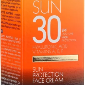 Eveline Cosmetics Sun Protection Face Cream SPF 30 (Hyaluronic Acid & Vitamins A, E, F)