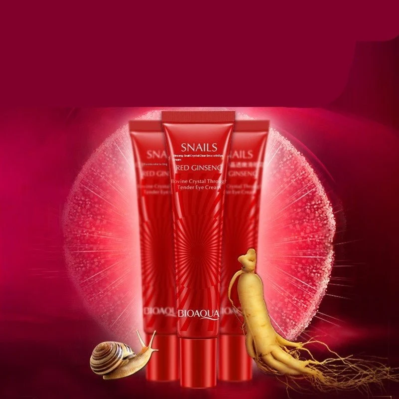 BIOAQUA Red Ginseng Snail Crystal Clear Smooth Eye Cream (20g)