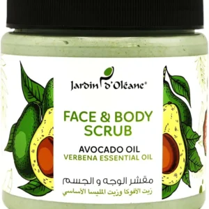 Jardin D’Oléane Face & Body Scrub with Avocado Oil & Verbena Essential Oil