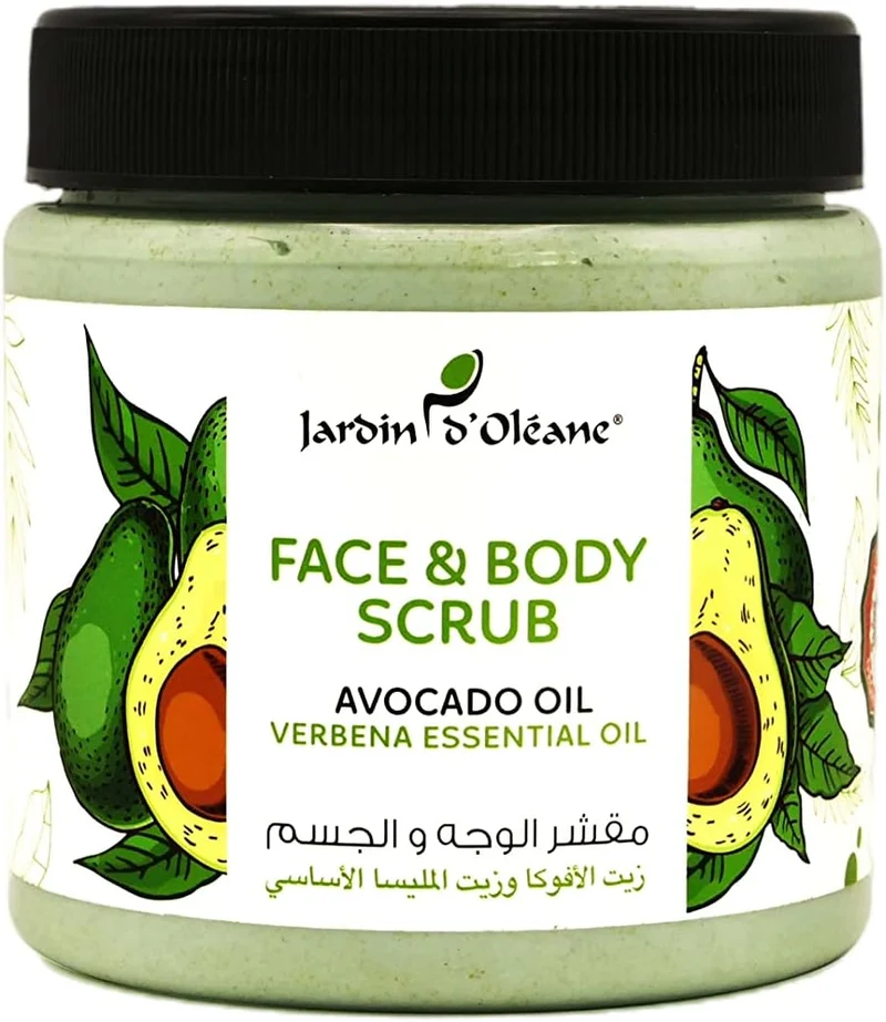 Jardin D’Oléane Face & Body Scrub with Avocado Oil & Verbena Essential Oil