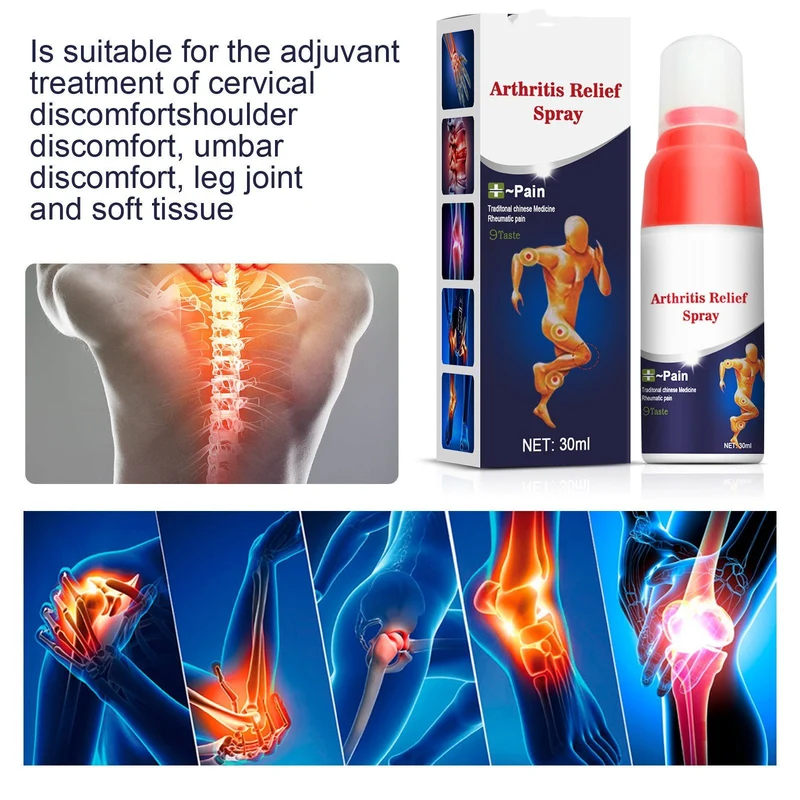 Joint & Muscle Relief Spray – 30ml | Cooling Massage Spray for Back, Legs & Joints