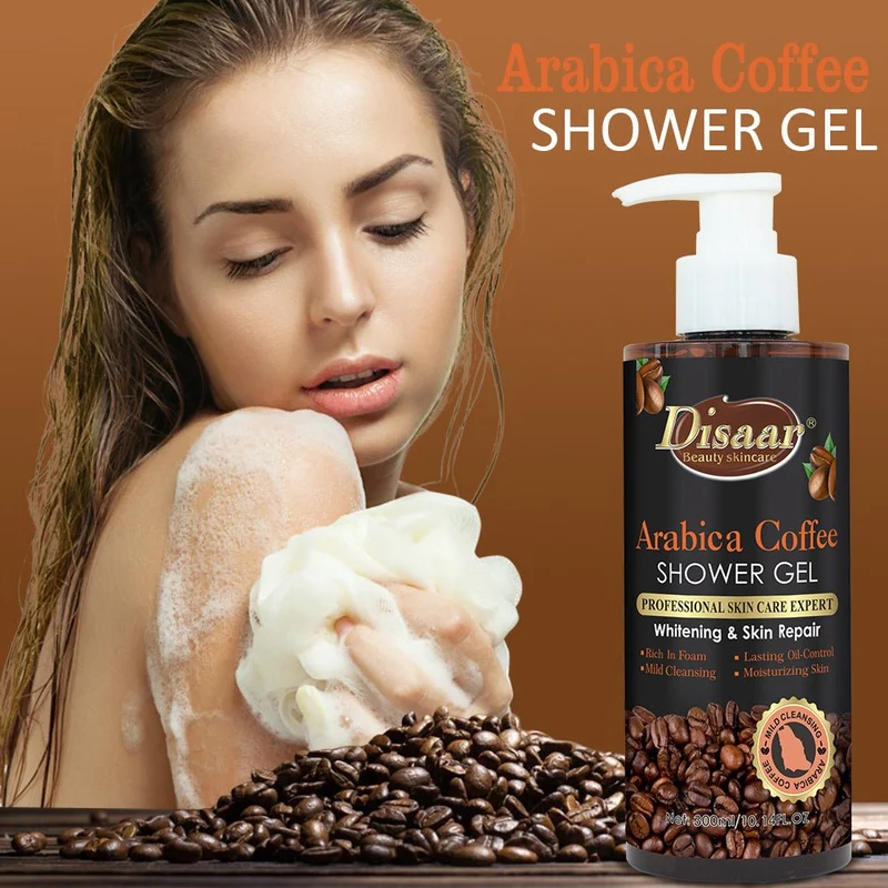 Disaar Beauty Skincare Arabica Coffee Shower Gel – Whitening & Skin Repair Body Wash (300ml / 10.14 fl. oz)