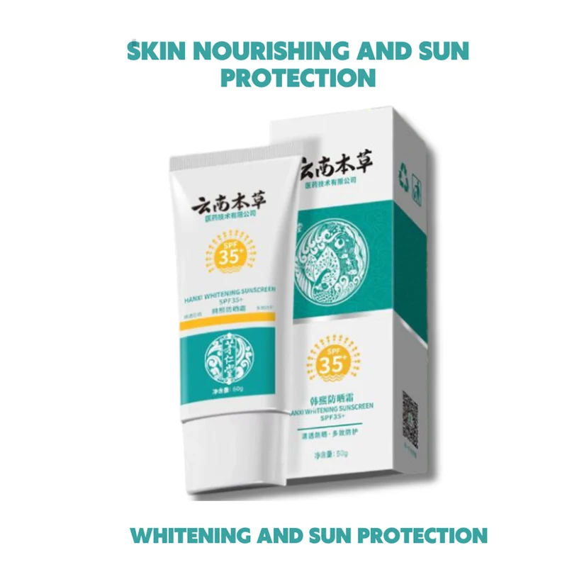 Hanxi Whitening Sunscreen SPF35+ – Skin Nourishing & Sun Protection Cream (50g)