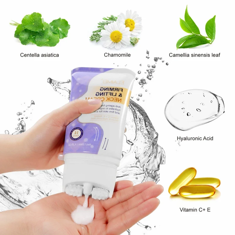 ELAIMEI Firming & Lifting Neck Cream with Vitamin C, E, Retinol & Hyaluronic Acid (120ml / 4.2 fl oz)