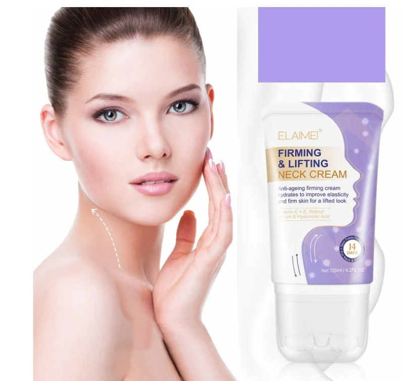 ELAIMEI Firming & Lifting Neck Cream with Vitamin C, E, Retinol & Hyaluronic Acid (120ml / 4.2 fl oz)