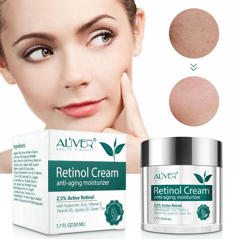 ALIVER 2.5% Active Retinol Cream Anti-Aging Moisturizer (1.7 FL OZ / 50 ML)